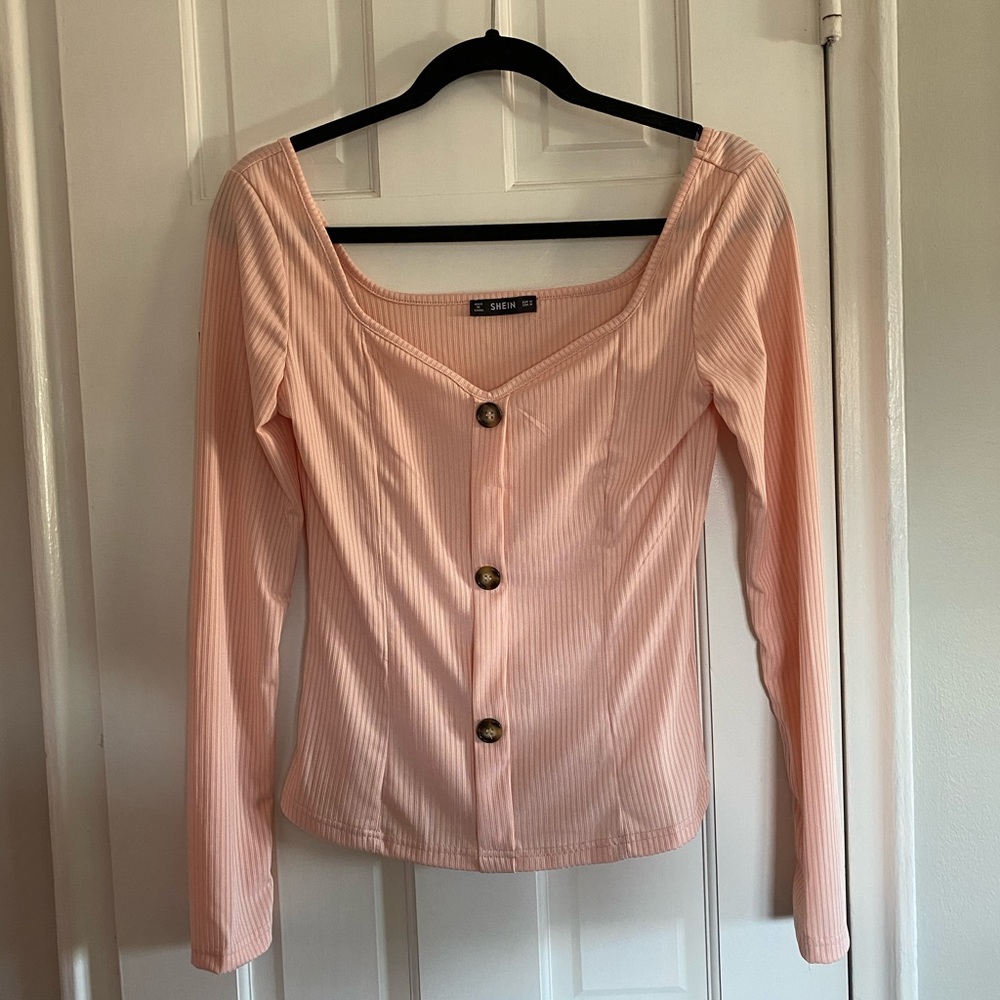Light Pink Long Sleeve with Buttons